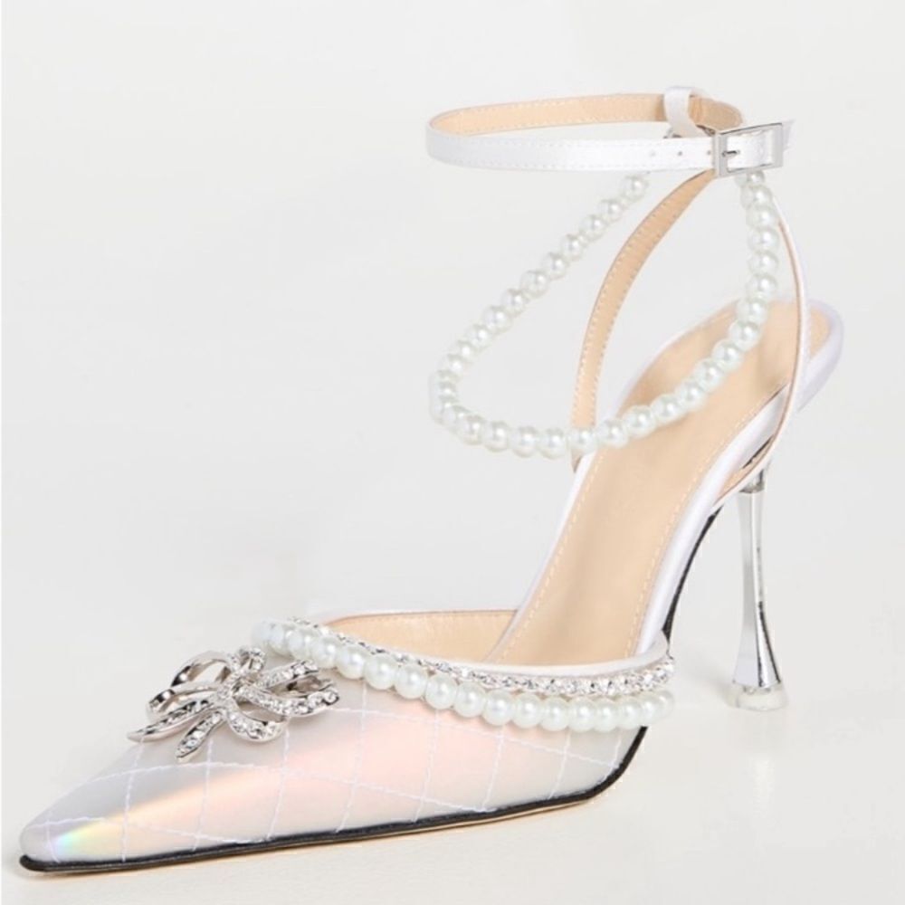 Mach and mach iridescent bow of elizabeth pumps size 39.5EU